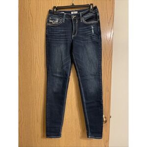 VIGOSS Boyfriend Jeans Womens 4 Dark Wash Distressed Denim Relaxed Fit